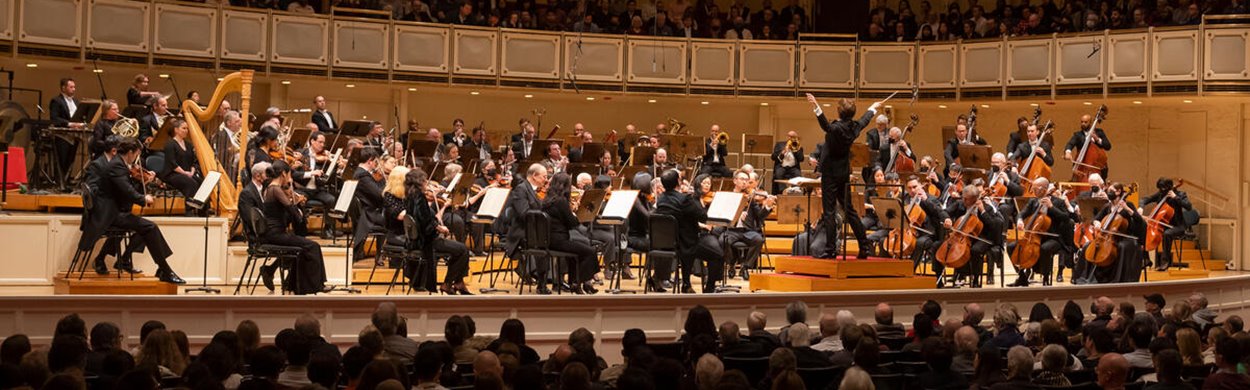 Orchestra in front of audience